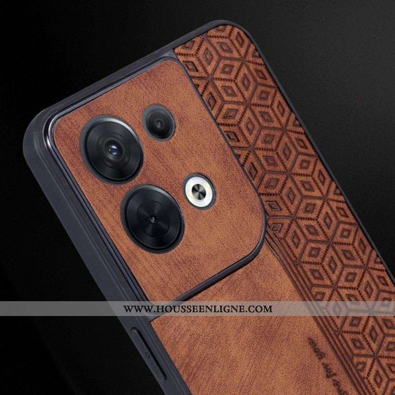 Coque Oppo Reno 8 Effet Cuir AZNS