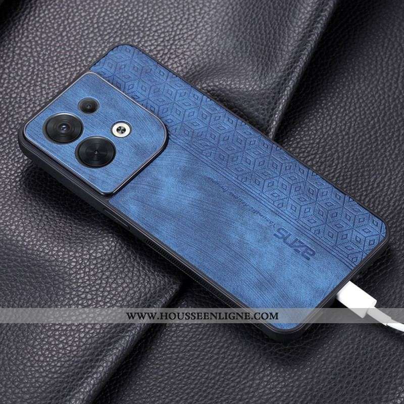 Coque Oppo Reno 8 Effet Cuir AZNS