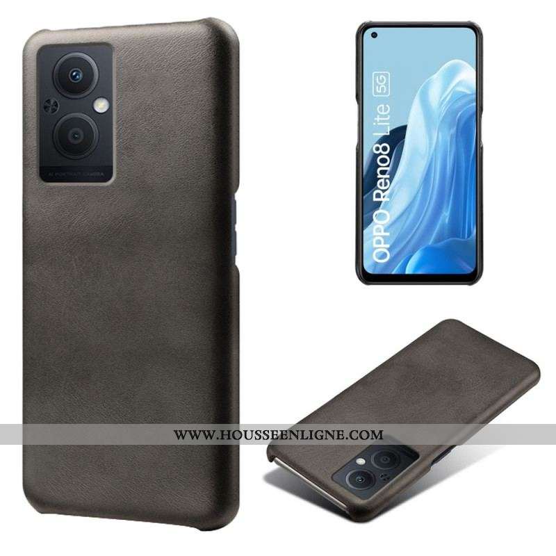 Coque Oppo Reno 8 Lite Effet Cuir