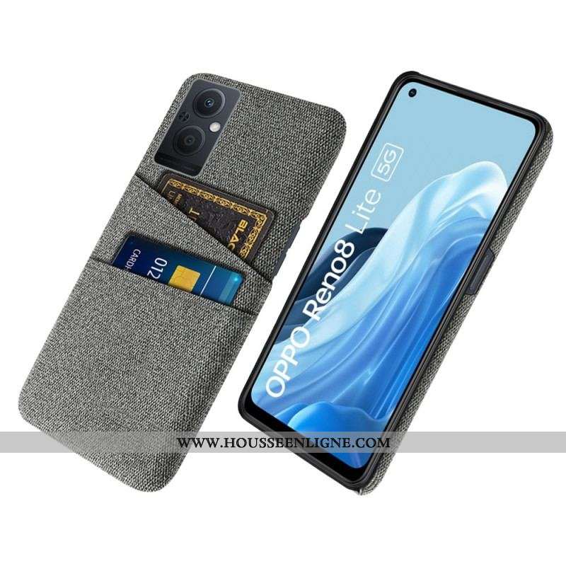 Coque Oppo Reno 8 Lite Tissu Porte-Cartes