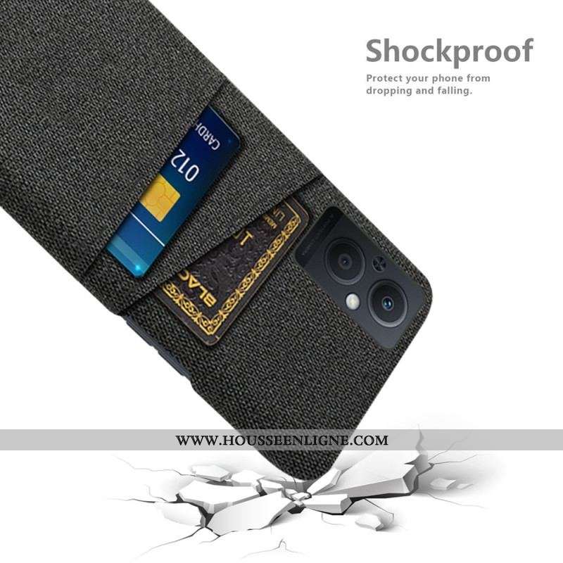 Coque Oppo Reno 8 Lite Tissu Porte-Cartes