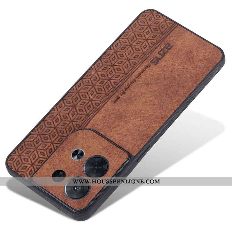 Coque Oppo Reno 8 Pro Effet Cuir AZNS