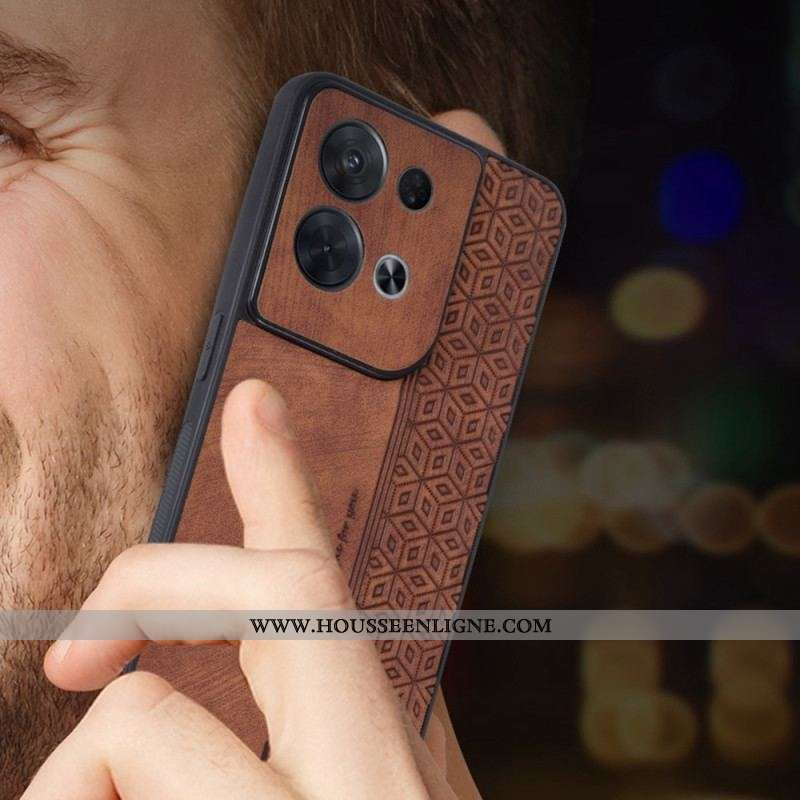Coque Oppo Reno 8 Pro Effet Cuir AZNS