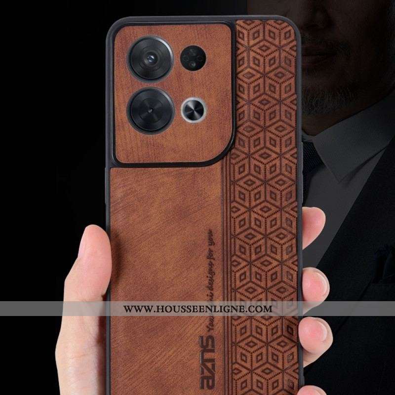 Coque Oppo Reno 8 Pro Effet Cuir AZNS