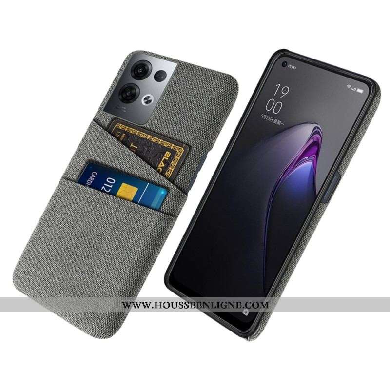 Coque Oppo Reno 8 Pro Tissu Porte-Cartes