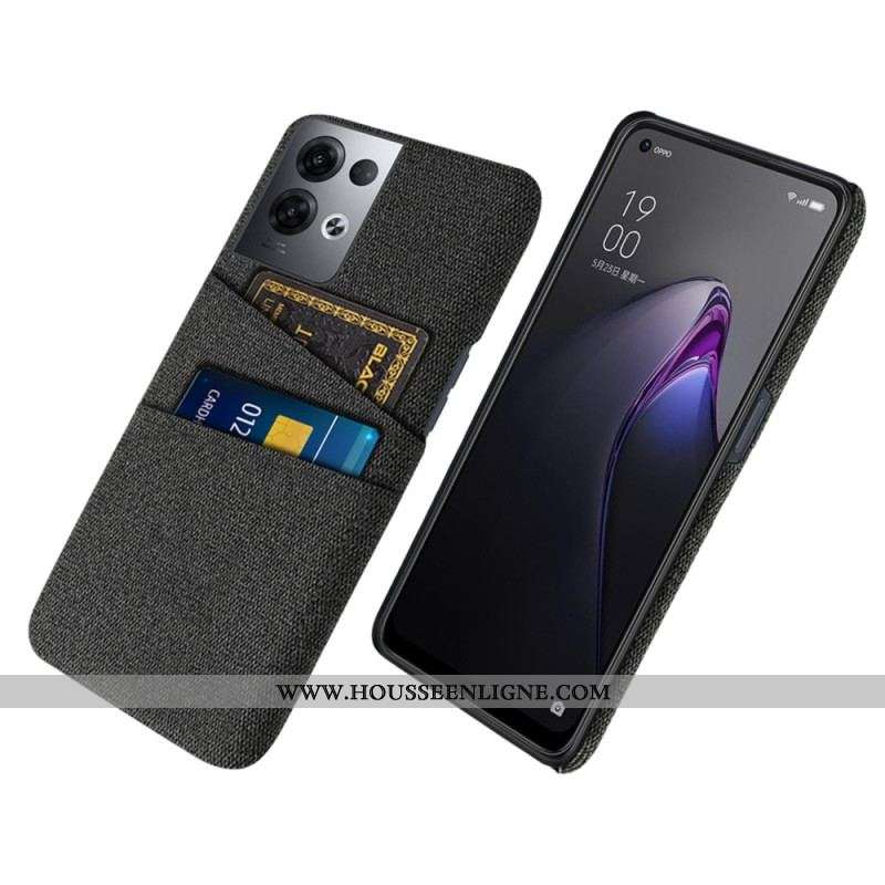 Coque Oppo Reno 8 Pro Tissu Porte-Cartes