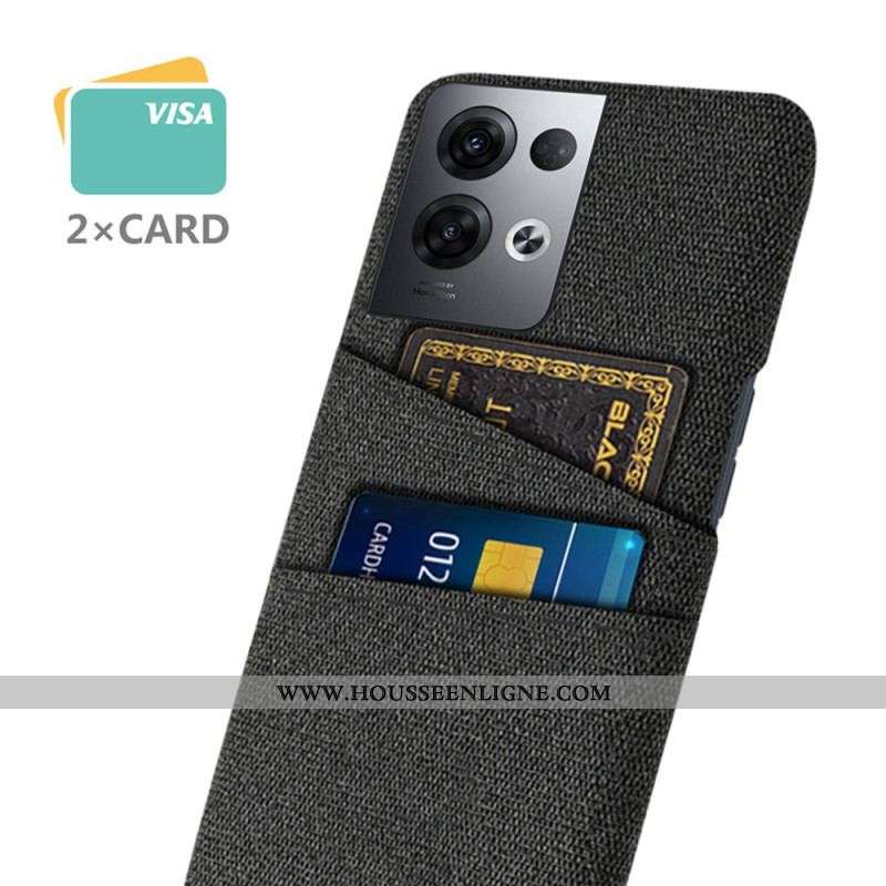 Coque Oppo Reno 8 Pro Tissu Porte-Cartes