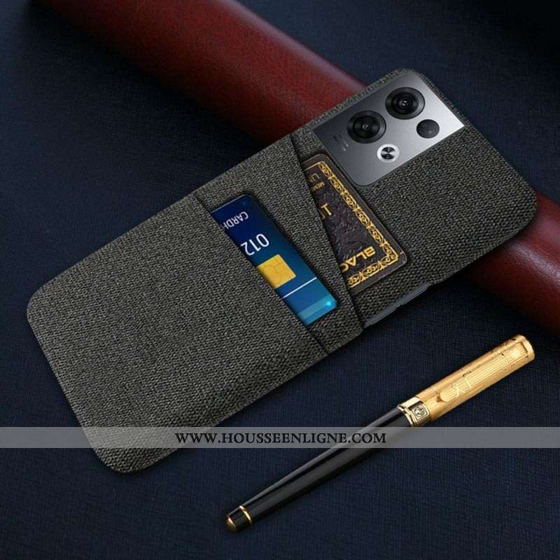 Coque Oppo Reno 8 Pro Tissu Porte-Cartes