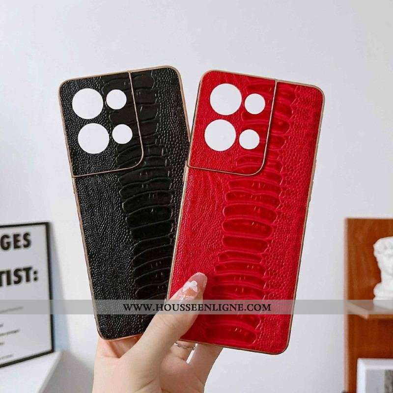 Coque Oppo Reno 8 Pro Vrai Cuir Style Crocodile