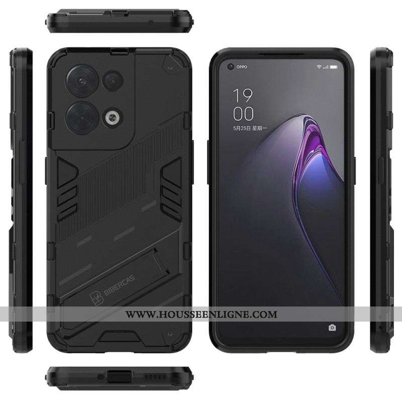 Coque Oppo Reno 8 Support Amovible Deux Positions Mains Libres
