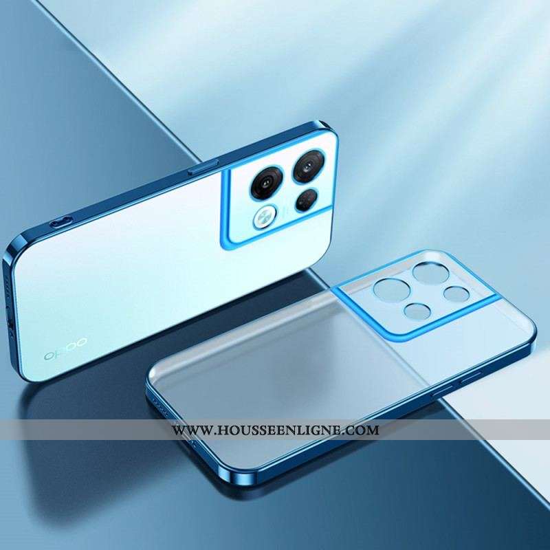 Coque Oppo Reno 8 Transparente Rebords Style Métal SULADA