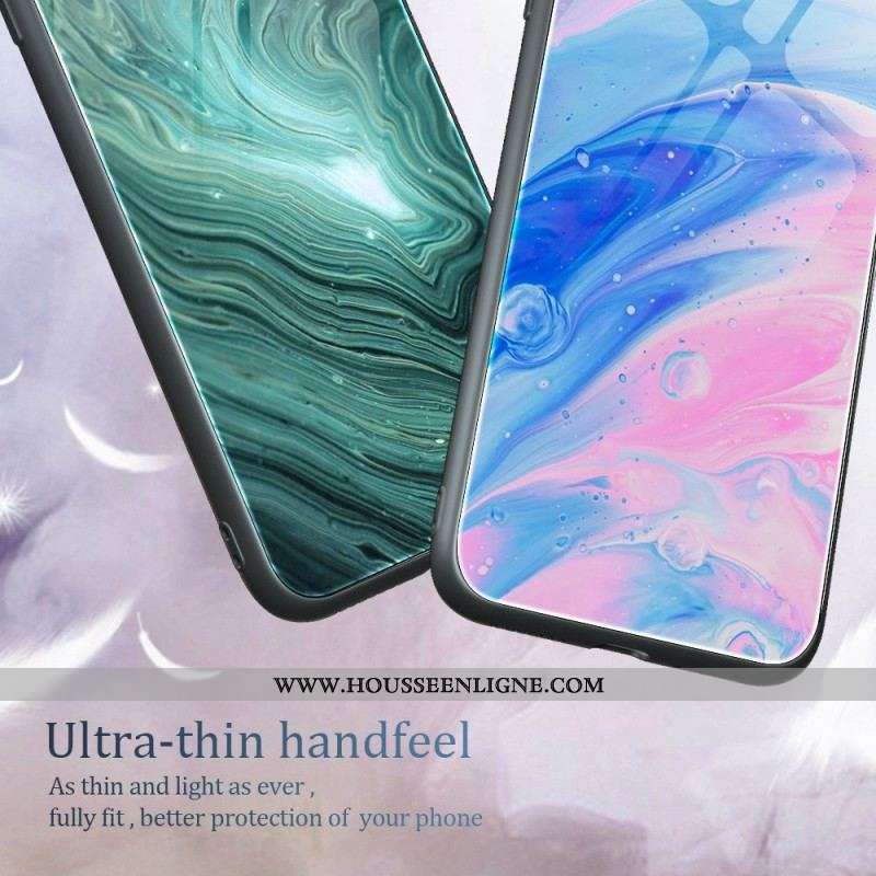 Coque Oppo Reno 8 Verre Trempé Marble Colors