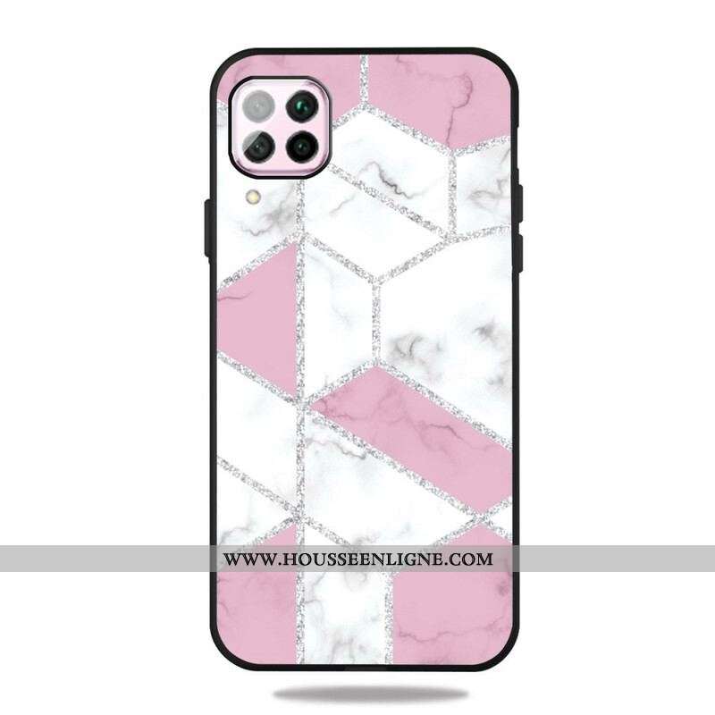Coque Samsung Galaxy 12 / M12 Marbre Paillettes