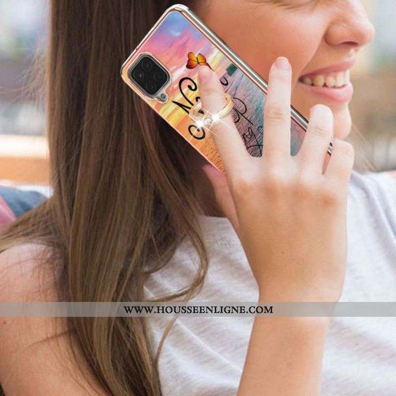 Coque Samsung Galaxy A12 / M12 Anneau-Support Never Stop Dreaming