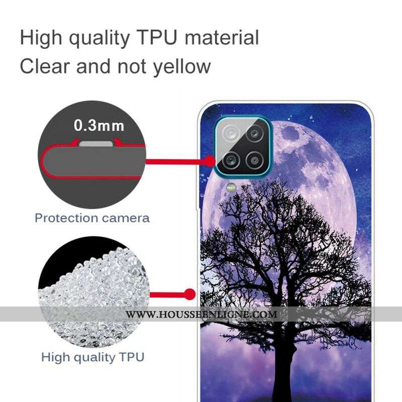 Coque Samsung Galaxy A12 / M12 Arbre et Lune