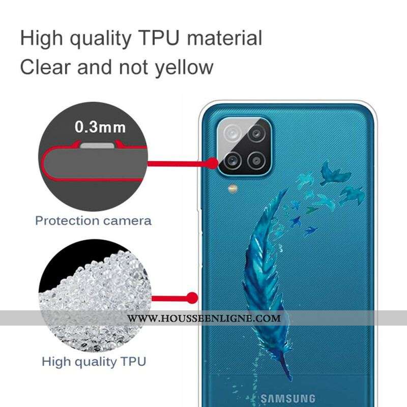 Coque Samsung Galaxy A12 / M12 Belle Plume