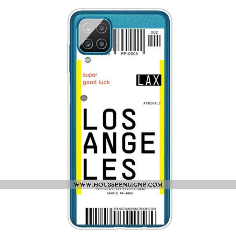 Coque Samsung Galaxy A12 / M12 Boarding Pass to Los Angeles