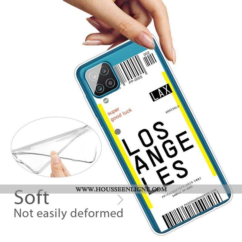 Coque Samsung Galaxy A12 / M12 Boarding Pass to Los Angeles