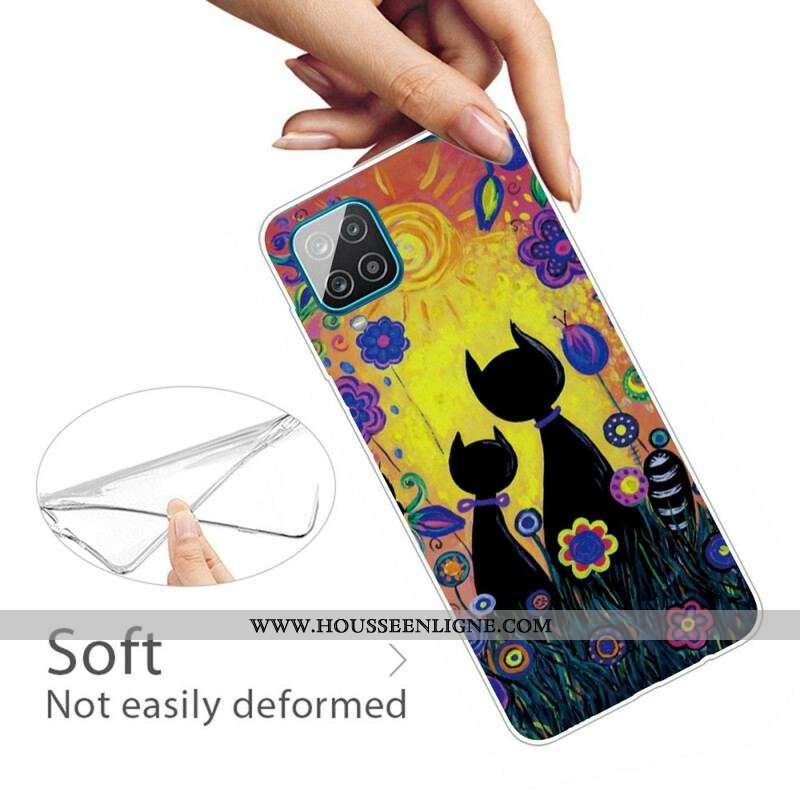 Coque Samsung Galaxy A12 / M12 Chat Cartoon