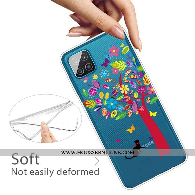 Coque Samsung Galaxy A12 / M12 Chat sous l'Arbre