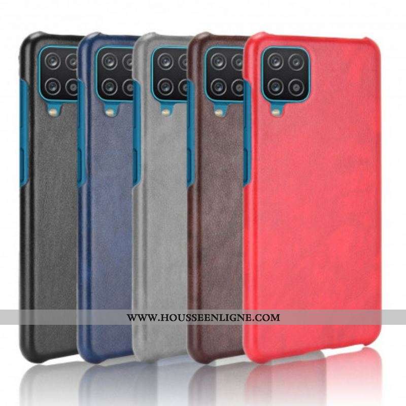 Coque Samsung Galaxy A12 / M12 Effet Cuir Litchi