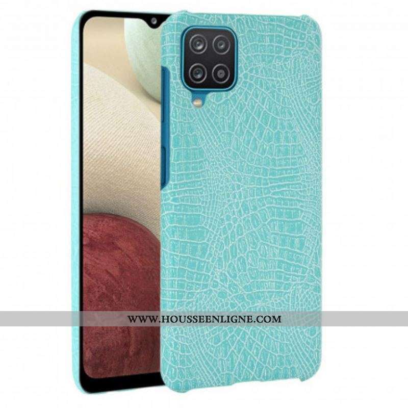 Coque Samsung Galaxy A12 / M12 Effet Peau de Crocodile