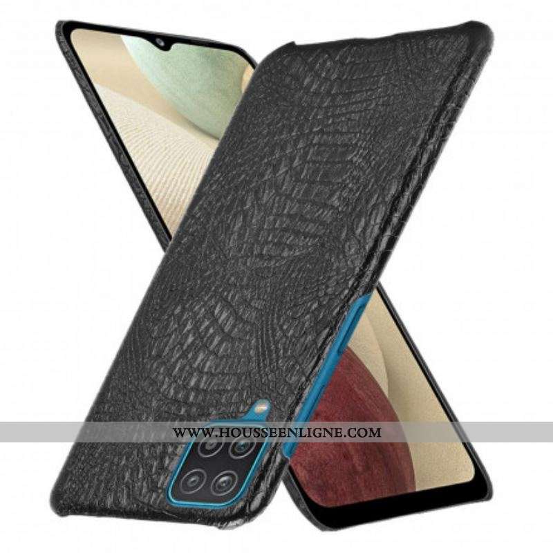Coque Samsung Galaxy A12 / M12 Effet Peau de Crocodile