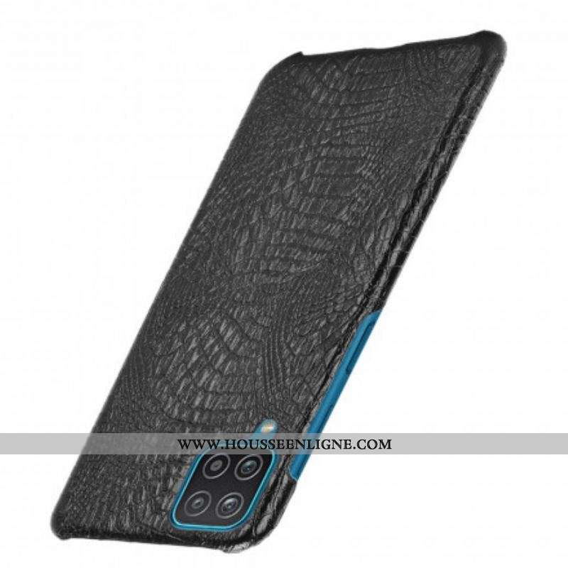 Coque Samsung Galaxy A12 / M12 Effet Peau de Crocodile