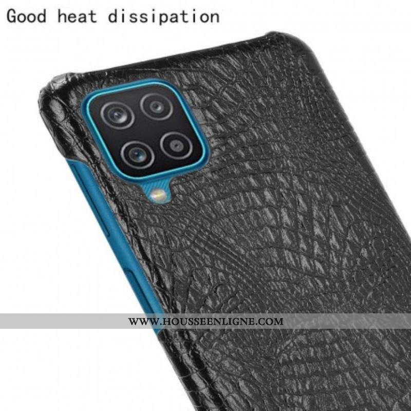 Coque Samsung Galaxy A12 / M12 Effet Peau de Crocodile