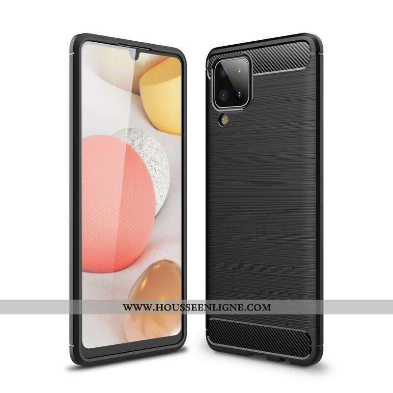 Coque Samsung Galaxy A12 / M12 Fibre Carbone Brossée