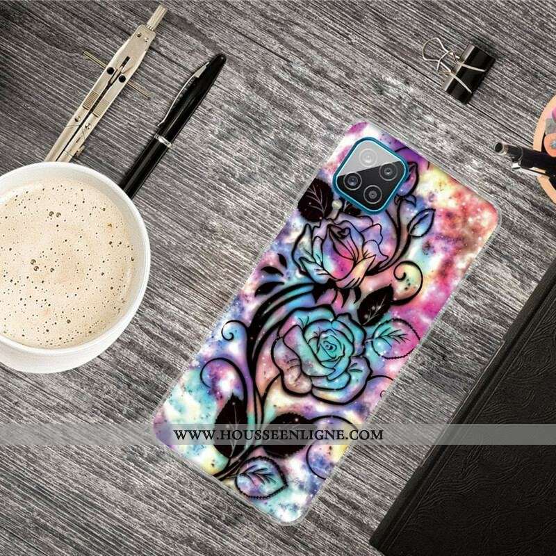 Coque Samsung Galaxy A12 / M12 Fleur Graphique