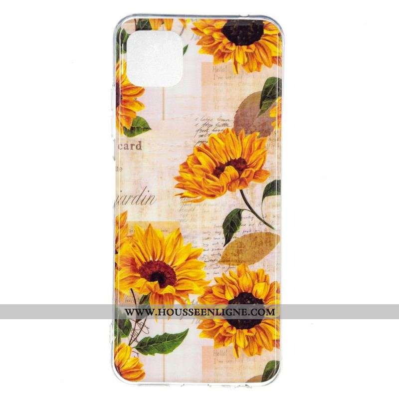 Coque Samsung Galaxy A12 / M12 Fleurs Fluorescentes