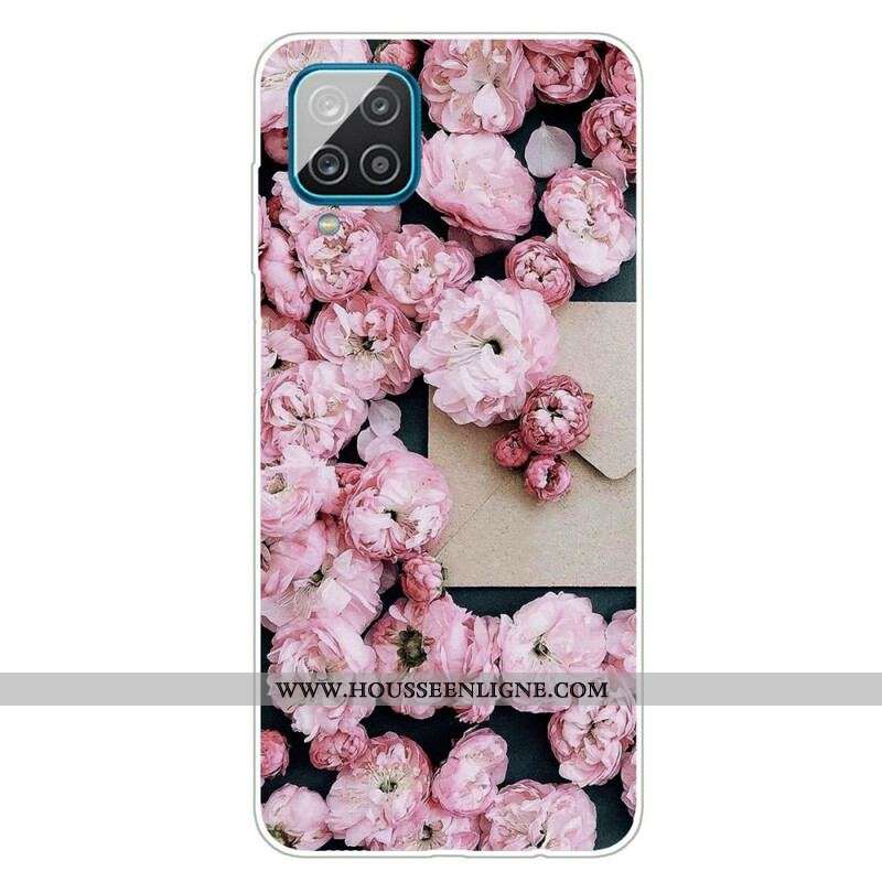 Coque Samsung Galaxy A12 / M12 Fleurs Intenses
