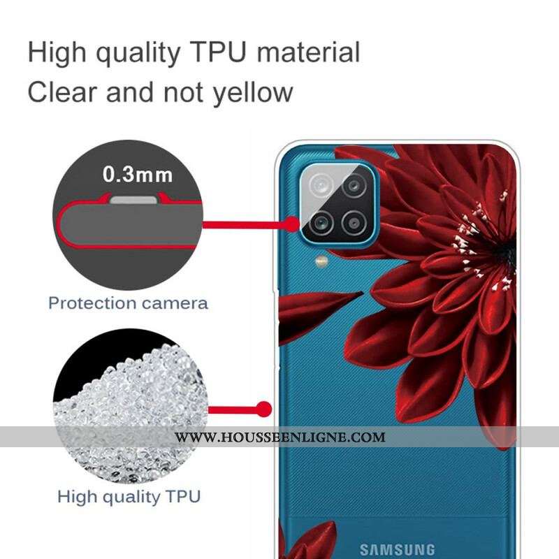 Coque Samsung Galaxy A12 / M12 Fleurs Sauvages