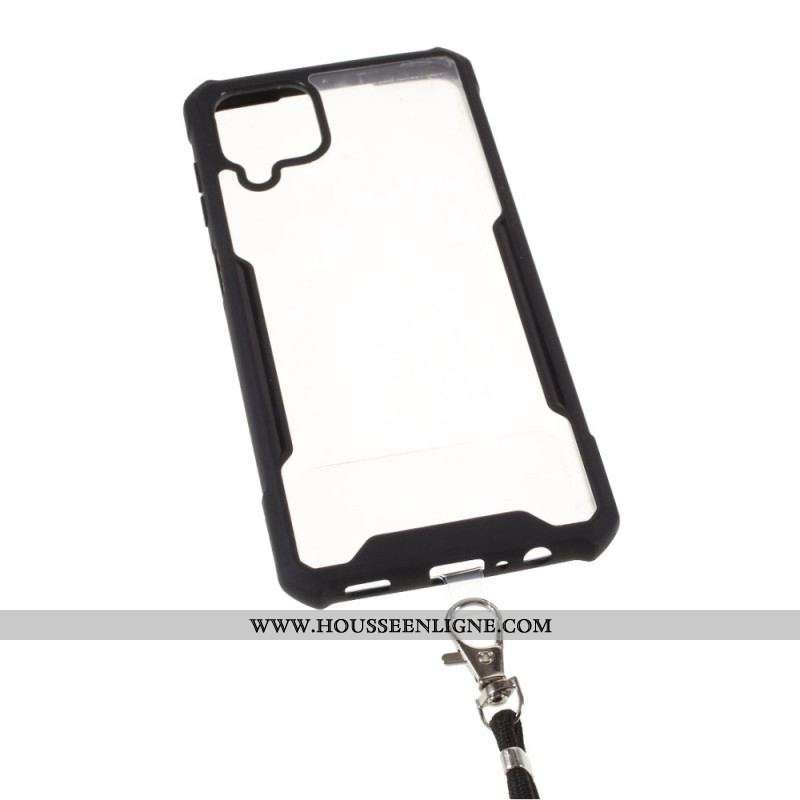 Coque Samsung Galaxy A12 / M12 Hybride avec Cordon Coloré