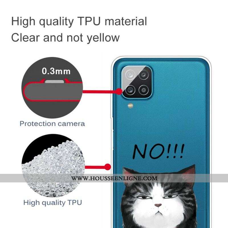 Coque Samsung Galaxy A12 / M12 Le Chat Qui Dit Non