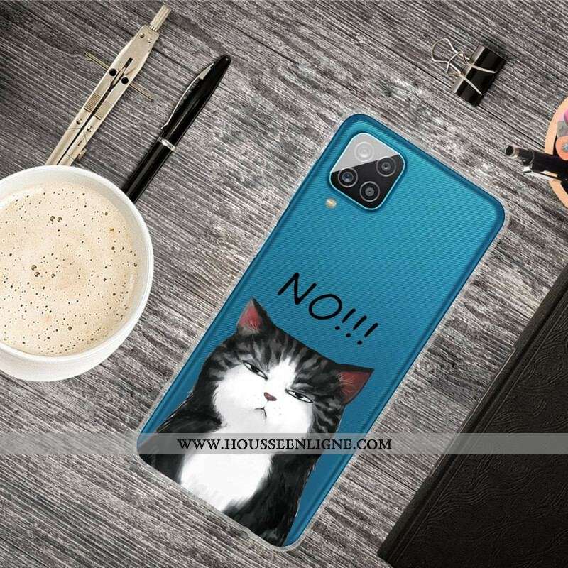 Coque Samsung Galaxy A12 / M12 Le Chat Qui Dit Non