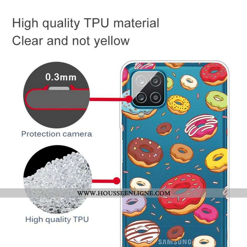 Coque Samsung Galaxy A12 / M12 Love Donuts