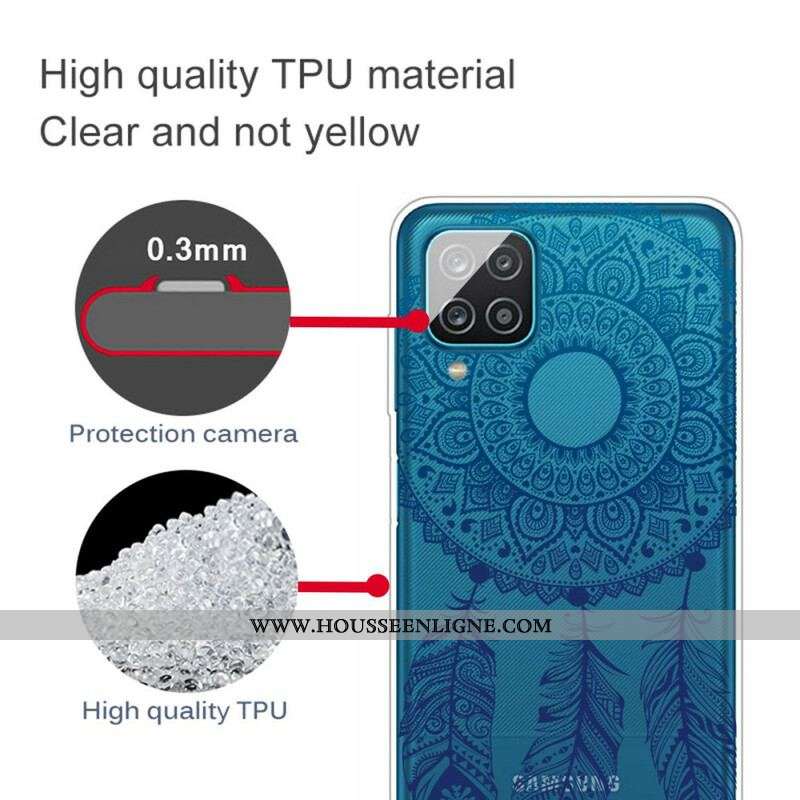 Coque Samsung Galaxy A12 / M12 Mandala Floral Unique
