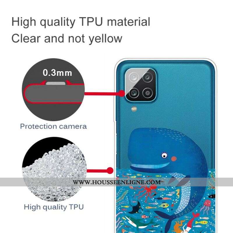 Coque Samsung Galaxy A12 / M12 Monde Marin