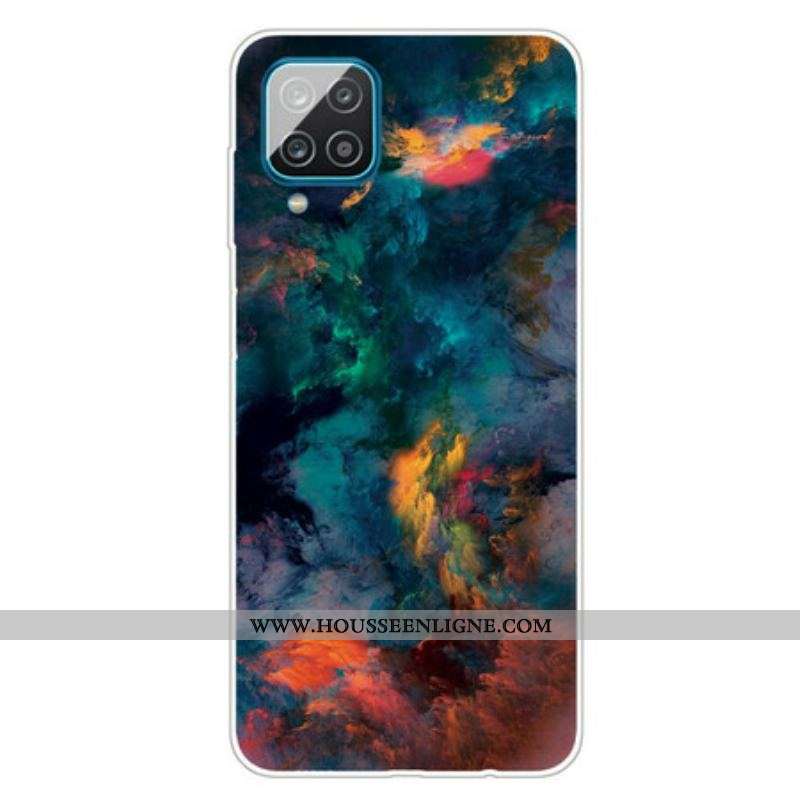 Coque Samsung Galaxy A12 / M12 Nuages Colorés
