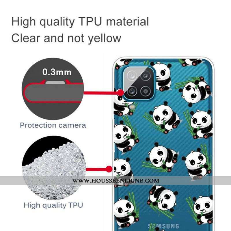 Coque Samsung Galaxy A12 / M12  Petits Pandas