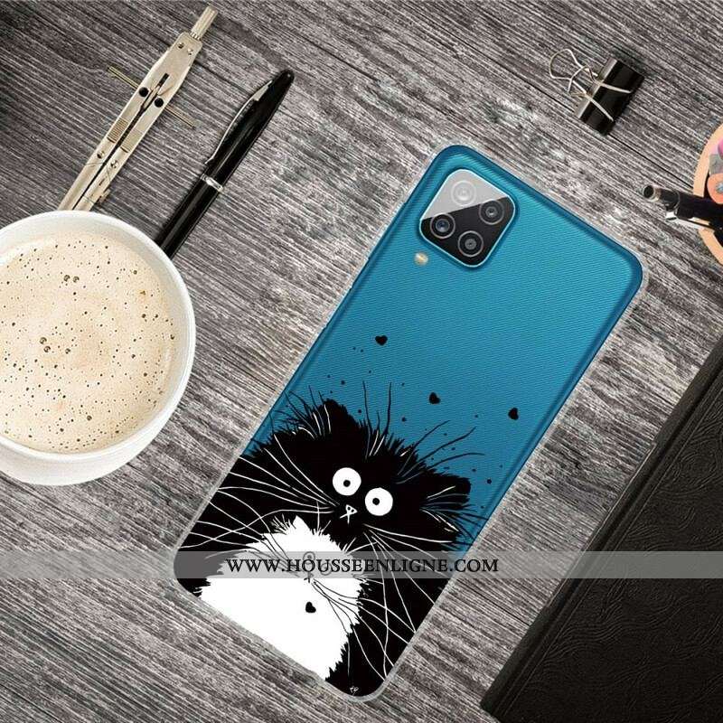 Coque Samsung Galaxy A12 / M12 Regarde les Chats