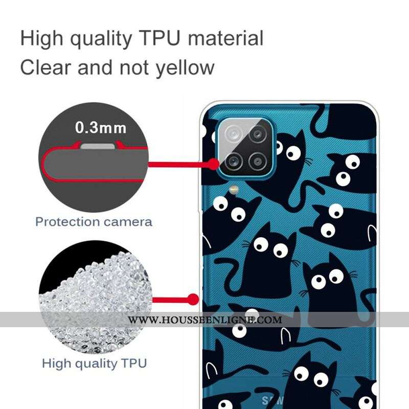 Coque Samsung Galaxy A12 / M12 Souris Noires