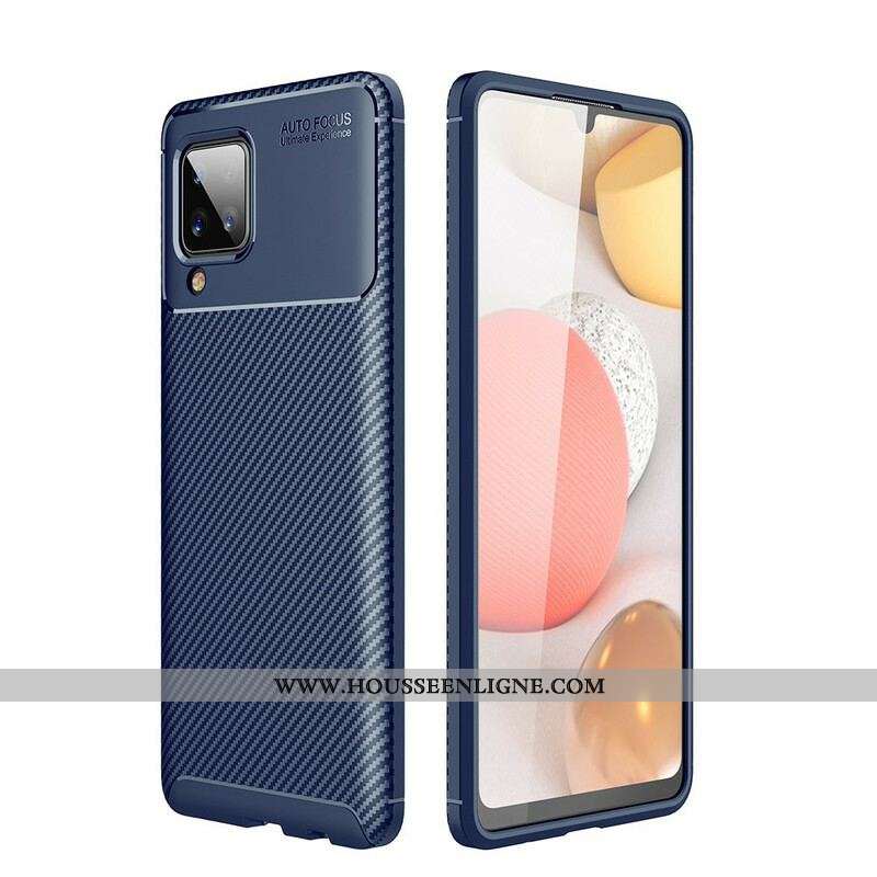 Coque Samsung Galaxy A12 / M12 Texture Fibre Carbone Flexible