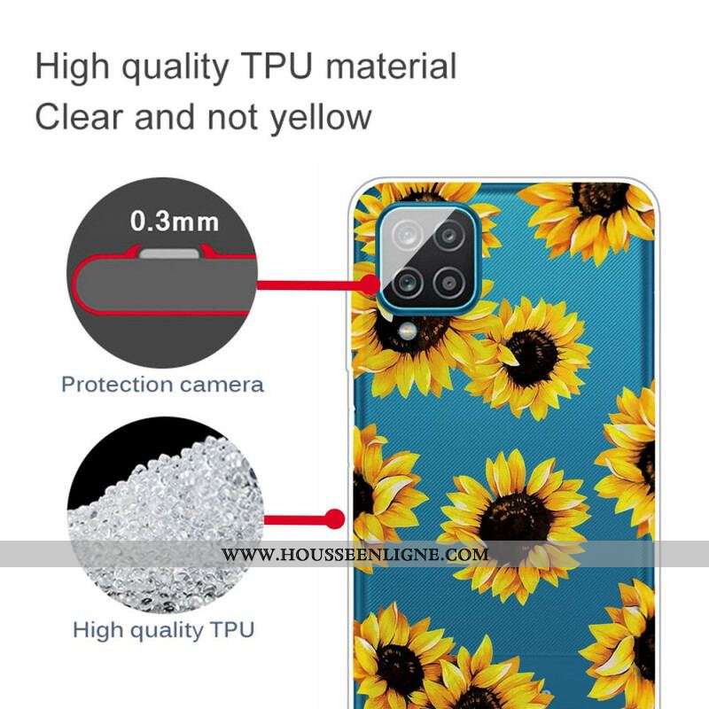 Coque Samsung Galaxy A12 / M12 Tournesols