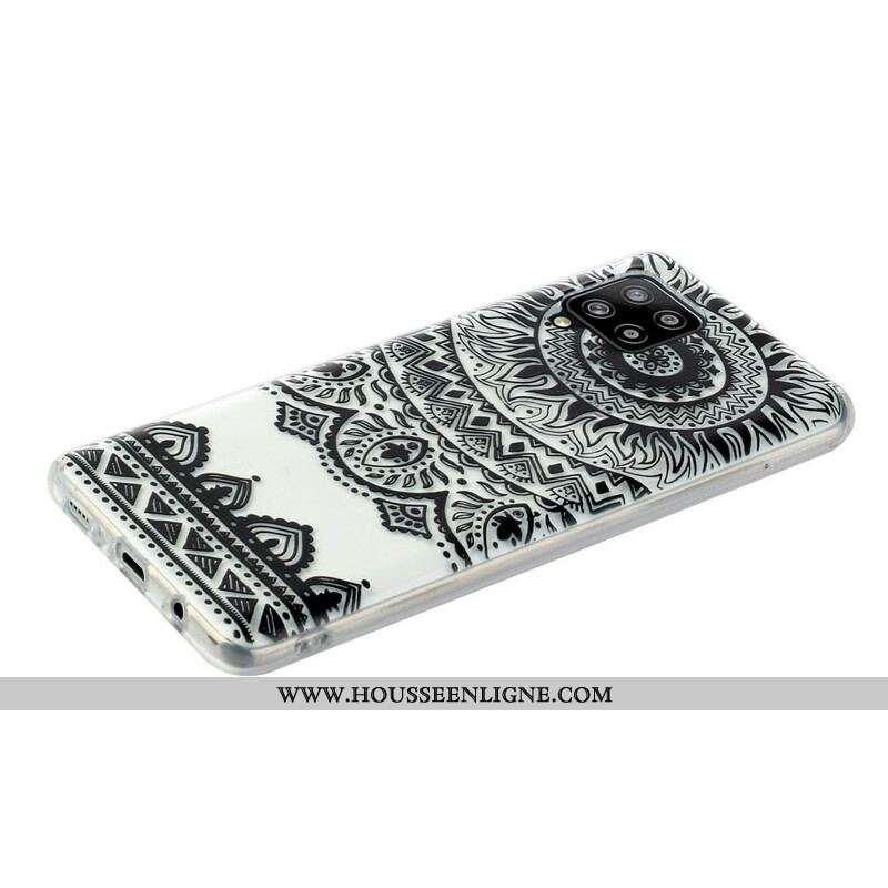 Coque Samsung Galaxy A12 / M12 Transparente Fleurs Mandala