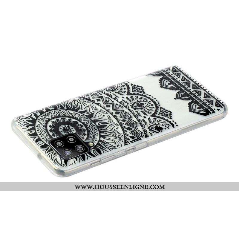Coque Samsung Galaxy A12 / M12 Transparente Fleurs Mandala