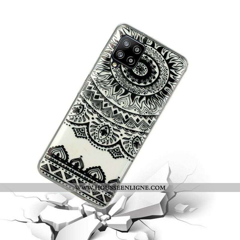 Coque Samsung Galaxy A12 / M12 Transparente Fleurs Mandala