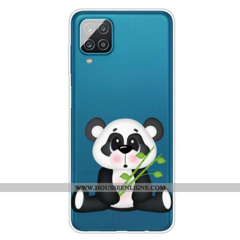 Coque Samsung Galaxy A12 / M12 Transparente Panda Triste